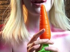 Bunny Girl Bodypaint Solo Dildo Fuck