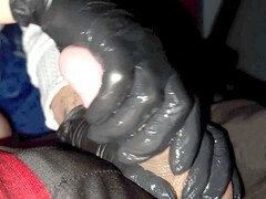 Amatőr, Ondó fröcskölés, Nagylány, Kesztyűk, Kézimunka, Házi készítésű, Gumi, Latin lány