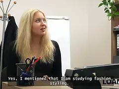 Blond, Par, Søt, Naturlige bryster, Kontor, Realitet, Barbert, Stramt