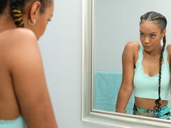 Monumentális dákó, Cumizás, Kutya póz, Ébenfekete, Szőrös, Természetes mellek, Vékony, Tini