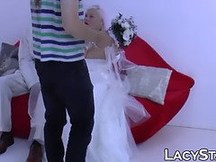 GILF bride screwed and facialized by BBC groom