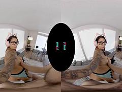 3 dimensionaal, Lieveling, Grote mammen, Bruinharig, Handbeurt, Gezichtspunt, Realiteit, Tieten likken