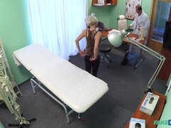 Blond Hair Girl Tattoo Babe Banged Hard By Her Doctor