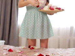 Μελαχροινή, Θηλυκός, Φετιχ, Ποδολαγνεία, Ηδ, Δαντέλα, Μόνος