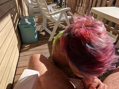 Amatoriale, Pompino, Coppia, Matura, All'aperto, Punto di vista pov, Capelli corti