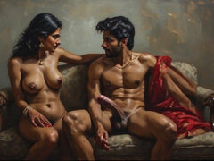 Tridimensionnel, Papa, Indienne, Douche