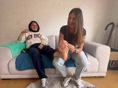 My Girlfriend Shows Me Her Fetish by Smelling and Massaging My Sweaty, Dirty Feet Until I Orgasm
