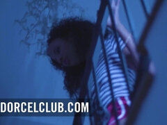 Pijpbeurt, Bruinharig, Hondjeshouding, Kwartet, Ondergoed, Natuurlijke tieten, Tiener, Tieten likken