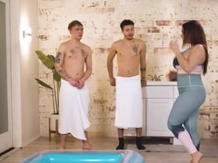 フランス人, マッサージ, 淫乱熟女, 天然, ポルノスター
