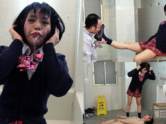 CFNM, Dirty Shoes Licking, Spitting, Fap Watching, Sadistic College Girl's Daily Routine Is Tease Perverted Janitor After Class