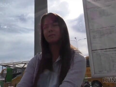 Svart, Par, Tjeckisk, Hd, Pengar, Offentlig, Tonåring, Fru