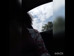 Zwart, Vingeren, Masturbatie, Natuurlijke tieten, Buiten, Openbaar, Kut duiken, Alleen