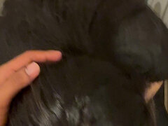 Amatorka, Azjatka, Obciąganie, Nagi, Punkt widzenia, Cycki, Toaleta