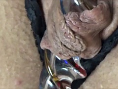 Enthousiasteling, Grote mammen, Bruinharig, Sperma, Hardcore, Alleen, Tieten likken, Speelgoed
