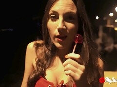 Condom pops while I have an affair with a street super slut!