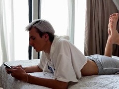 Amateur twink Ethan Lestray gets a blow job from Alpan Stone at Faphouse