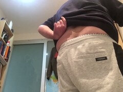 Amateur twink takes a hard bareback ride while getting spanked