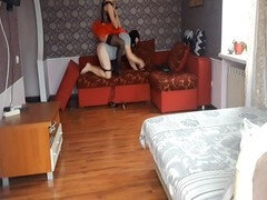 Mulher dominante, Lambendo, Máscara, Mãe gostosa, Escravoa, Meias finas