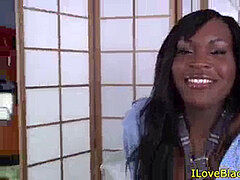 ebony tgirl toying arse and draining