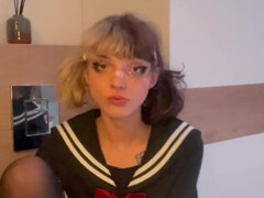 Cute Teen in Uniform Short Video