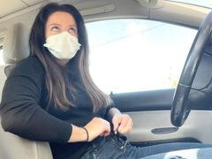 A lucky subscriber takes care of my pleasure while I drive, and I gotta stop to finish!