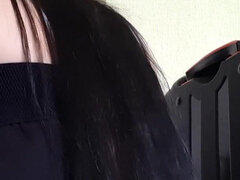 Leie, Braunhaarige, Selbstgemacht, Lesbisch, Mutti, Orgasmus, Muschi, Rock