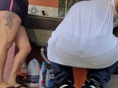 Amateur, Beso negro, Culo grande, Engañando, Cornudo, Ama de casa, Marido