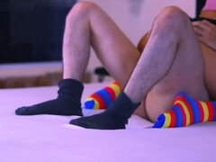 18, 아마추어, 대학교, 커플, 조그마한, 보지, 스타킹, 청소년