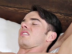 MEN - Cute pornstar Connor Maguire fucks his big red cock in the tight hole of fan Addison Graham