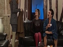 Πρωκτικό, Συνδυασμός, Χύσιμο, Διπλή εισχώρηση, Ώριμη γυναίκα, Μουνί, Καλσόν, Ρετρό