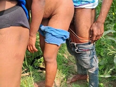 Hot Wife New Latest Three Some Sex Outdoors Sex