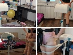 Amateur, Cul à la bouche, Gros cul, Brunette brune, Compilation, Tir de sperme, Orgasme, Solo