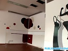 Ava Dalush flaunts her fitness routine in a public gym & gets pounded hard