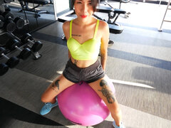 Amateur Thai MILF workout and sex after