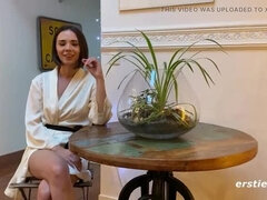 Amatőr, Gesztenyebarna, Műcerka, Női, Kőkemény, Hd, Maszti, Nuni