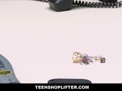 Tiny Blonde Teen Shoplifter Fucked Hard by Guard After Caught Stealing - Demi Hawks, Mike Mancini