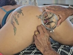 Anal, Beso negro, Gorda, Culo grande, Pareja, Corrida, Abierta, Tatuaje