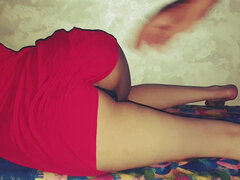 Arab Girl with Her Lover in a Hot Moment