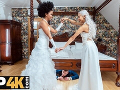 Biseksualci, Fafanje, Nevesta, Zaloteni, Moški z dvema ženskama, Hardcore, Latinka, Wedding
