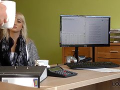 フェラチオ, ヨーロピアン, Hd, なめる, オフィス, オマンコ, スパイ