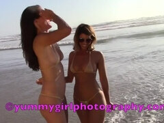 Strand, Bikini, Brunette, Hd, Milf, Offentlig, Realitet, Pupper