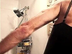 Grande cazzo, Lingerie, Masturbazione, Pantaloncini sintetici, Pene, Magra, Solo, Calze