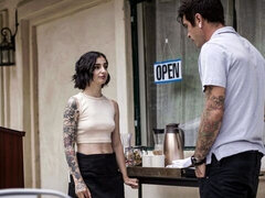 18 jahre, Grosser schwanz, Braunhaarige, Hundestellung, Natürlichen titten, Kurzes haar, Dürr, Titten