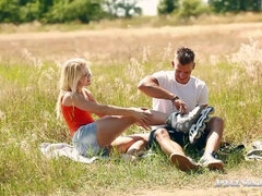 Teen Sweet Cat Has Hot Sex Outside