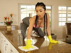 Asiático, Mamada, Morena, Atrapados, Estilo perrito, Peludo, Masturbación, Adolescente