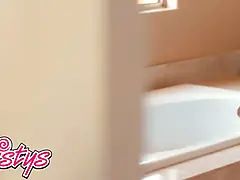 Blondin, Fångad, Kvinna, Fingering, Hd, Kysser, Lesbisk, Onani
