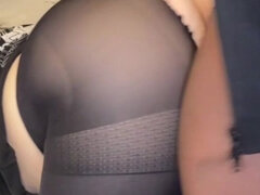 デカ尻, イギリス人, 自家製, 異人種間, 穴開きパンティ