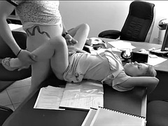 Leie, Blasen, Hardcore, Absätze, Milf, Büro, Sekretärin, Ablutschen