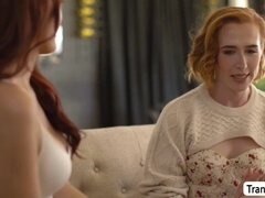 Buxom TRANSSEXUAL ass-fuck intercourse with Tgirl neighbor (Shiri Allwood, Tori Easton)