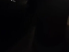 Bella takes a night walk in lingerie on the street